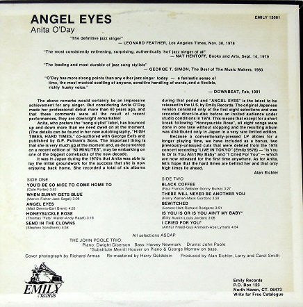 Anita O'Day : Angel Eyes (LP)