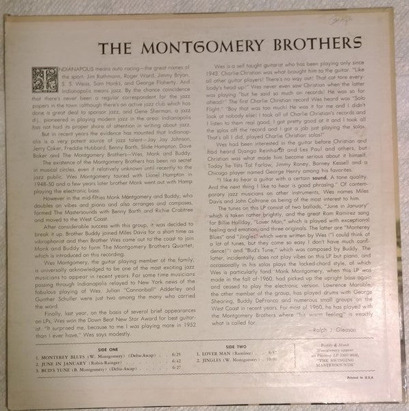The Montgomery Brothers : The Montgomery Brothers (LP, Album, Mono, Red)