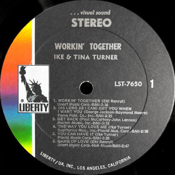 Ike & Tina Turner : Workin' Together (LP, Album, All)