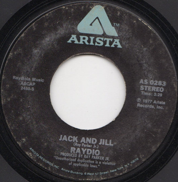 Raydio : Jack And Jill  (7", Single, Styrene, Ter)