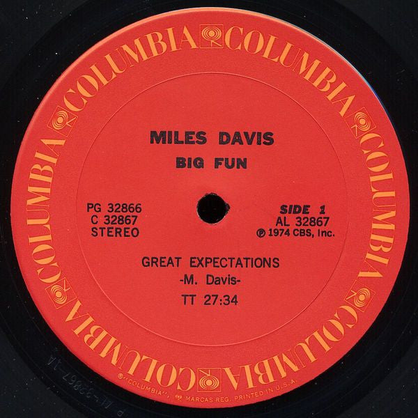 Miles Davis : Big Fun (2xLP, Album, Pit)