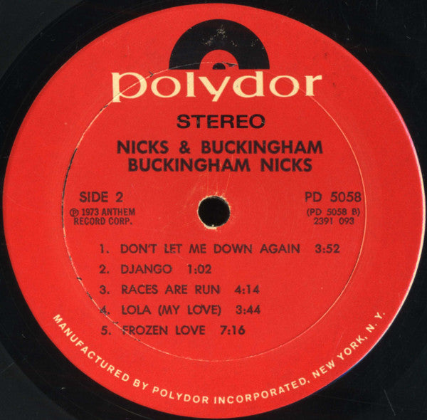 Buckingham Nicks : Buckingham Nicks (LP, Album, Mon)