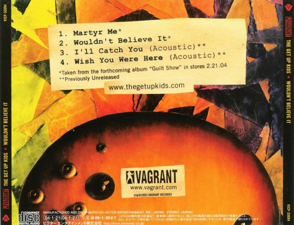 The Get Up Kids : Wouldn't Believe It (CD, Maxi)