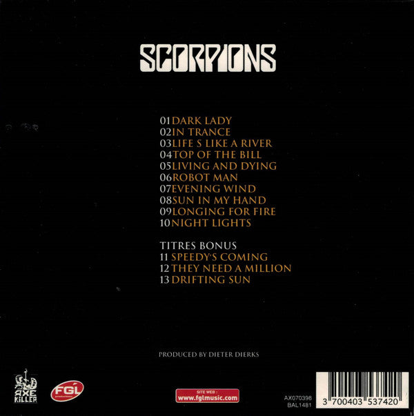 Scorpions : Axe Killer Warrior's Set (CD, Album + CD, Album + Box, Comp, Dlx, Ltd, RE, R)