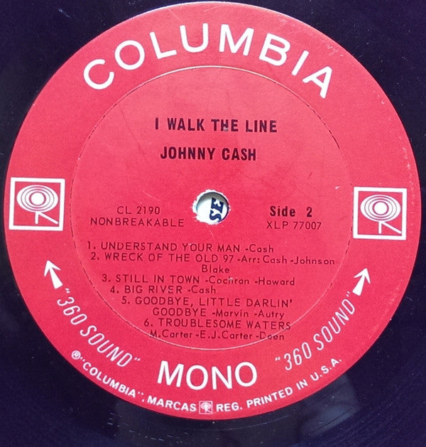 Johnny Cash : I Walk The Line (LP, Album, Mono, RE, RP, San)