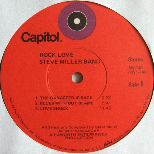Steve Miller Band : Rock Love (LP, Album, Jac)