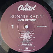 Bonnie Raitt : Nick Of Time (LP, Album, RE, RM, 180)