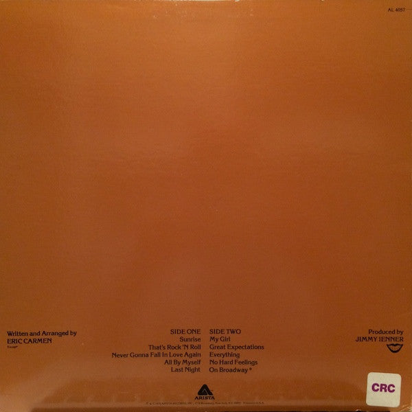 Eric Carmen : Eric Carmen (LP, Album, Club, RE, Ter)