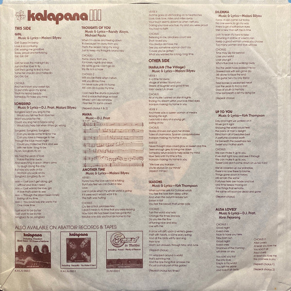 Kalapana : Kalapana III (LP, Album)