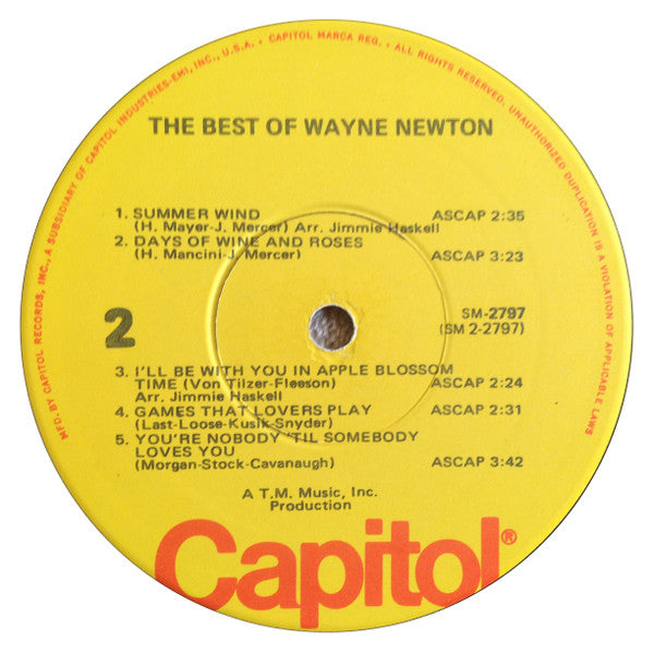 Wayne Newton : The Best Of Wayne Newton (LP, Comp)