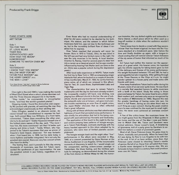 Art Tatum : Piano Starts Here (LP, Comp, RP)