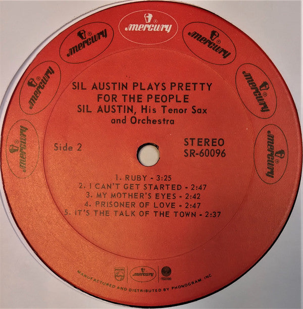 Sil Austin : Sil Austin Plays Pretty For The People (LP, RE)