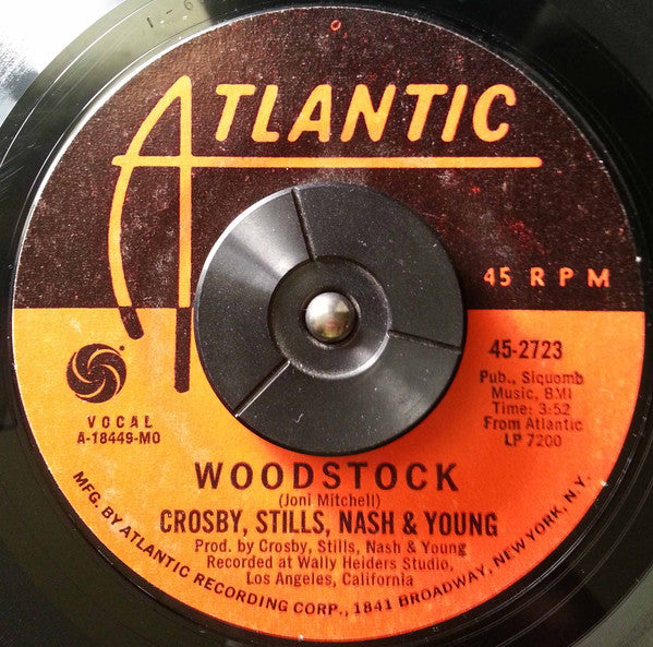 Crosby, Stills, Nash & Young : Woodstock / Helpless (7", Single, MO )