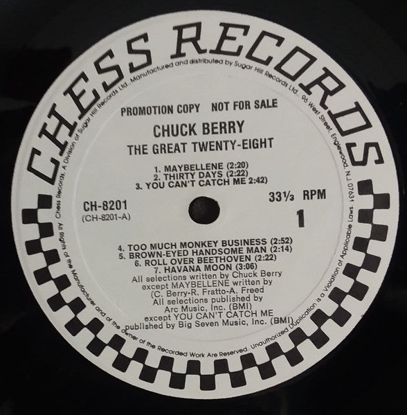 Chuck Berry : The Great Twenty-Eight (2xLP, Comp, Promo)