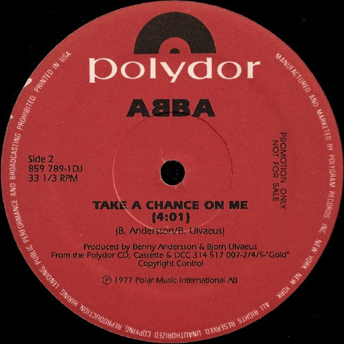 ABBA : Dancing Queen / Take A Chance On Me (12", Single, Promo)