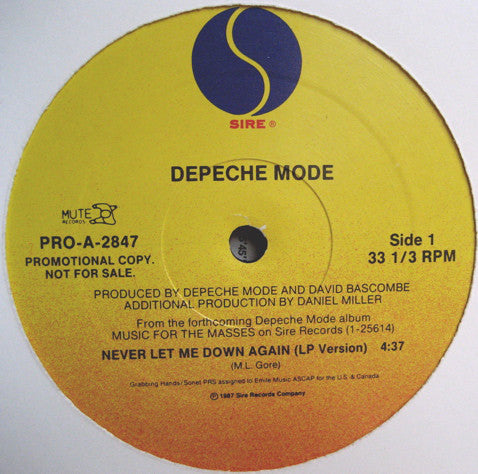 Depeche Mode : Never Let Me Down Again (LP Version) (12", Single, Promo)