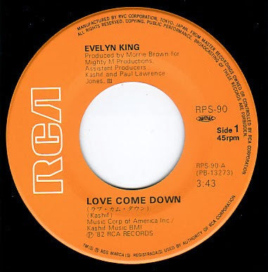 Evelyn King : Love Come Down (7", Single)