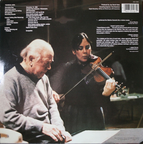 Dylana Jenson, Eugene Ormandy, The Philadelphia Orchestra, Sibelius*, Saint-Saëns* : Violin Concerto / Introduction & Rondo Capriccioso  (LP, Album, RE)