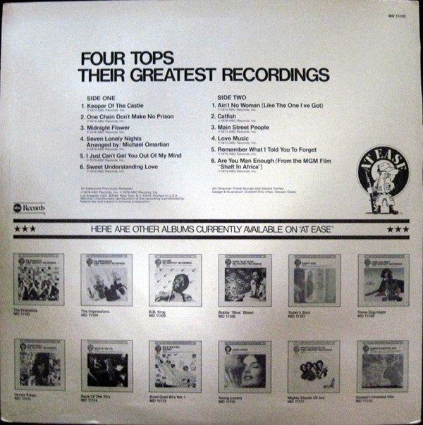 Four Tops : Their Greatest Recordings (LP, Comp)