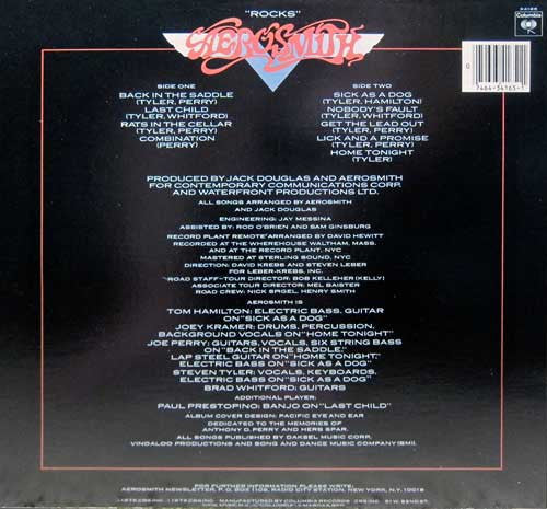 Aerosmith : "Rocks" (LP, Album, RE, Pit)