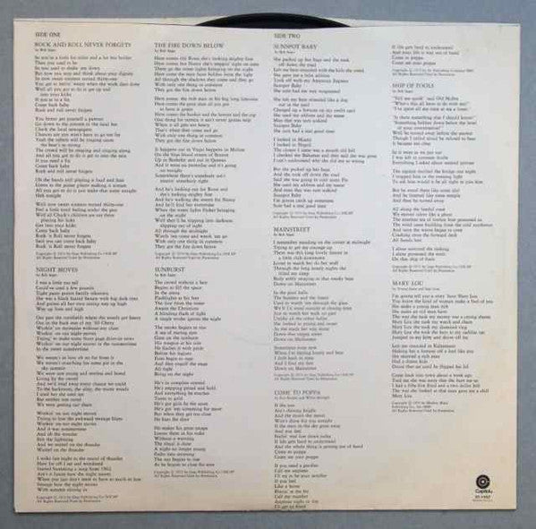 Bob Seger & The Silver Bullet Band* : Night Moves (LP, Album, RE, Win)