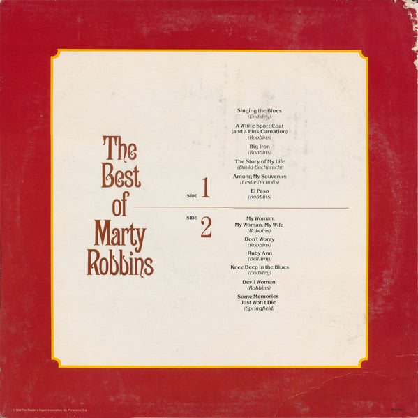 Marty Robbins : The Best Of Marty Robbins (LP, Comp)