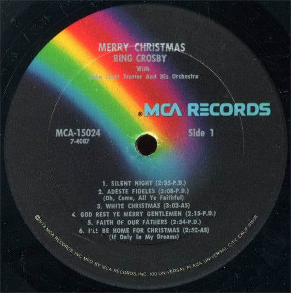 Bing Crosby : Merry Christmas (LP, Album, Comp, Mono, RE, Bla)