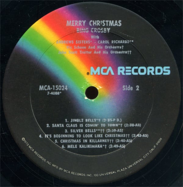 Bing Crosby : Merry Christmas (LP, Album, Comp, Mono, RE, Bla)