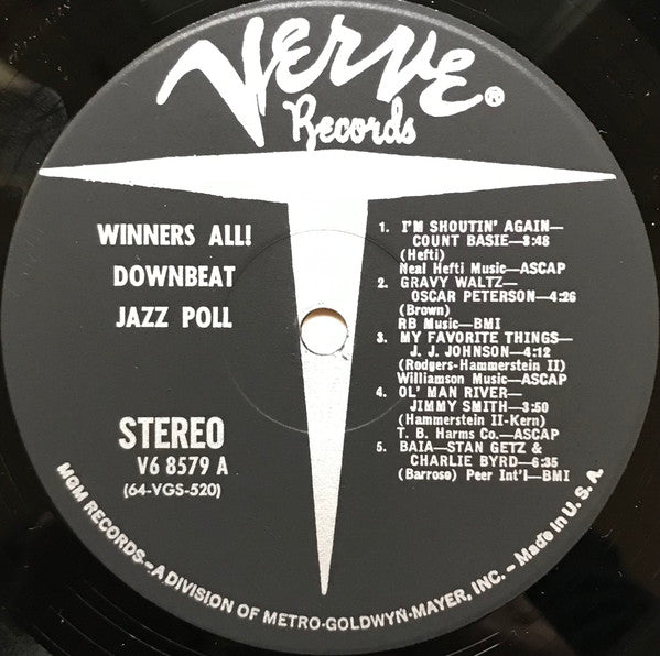 Various : Winners All! Downbeat Jazz Poll (LP, Comp)