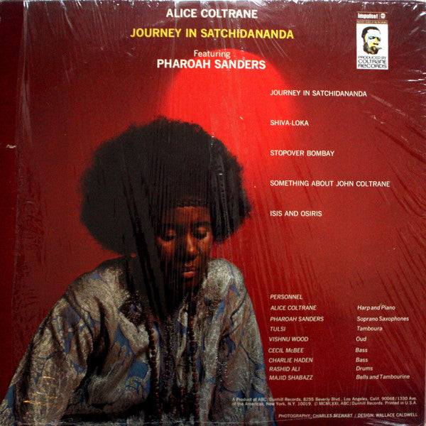Alice Coltrane Featuring Pharoah Sanders : Journey In Satchidananda (LP, Album, RP, Gat)