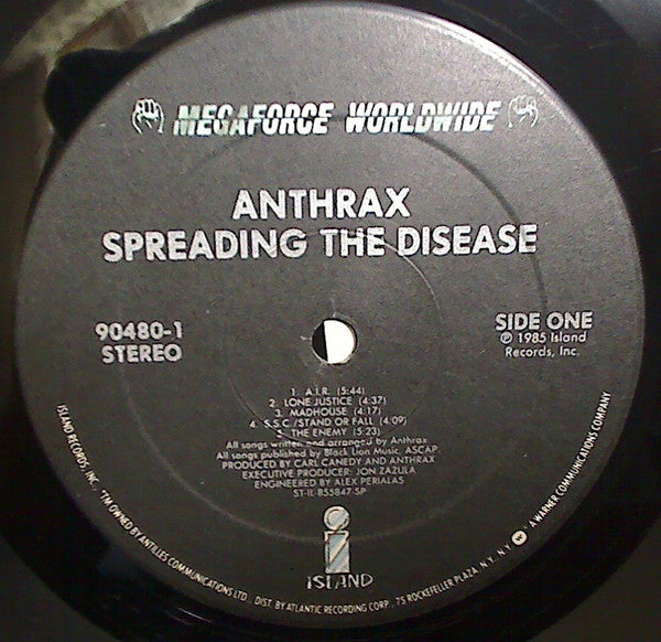 Anthrax : Spreading The Disease (LP, Album, SRC)