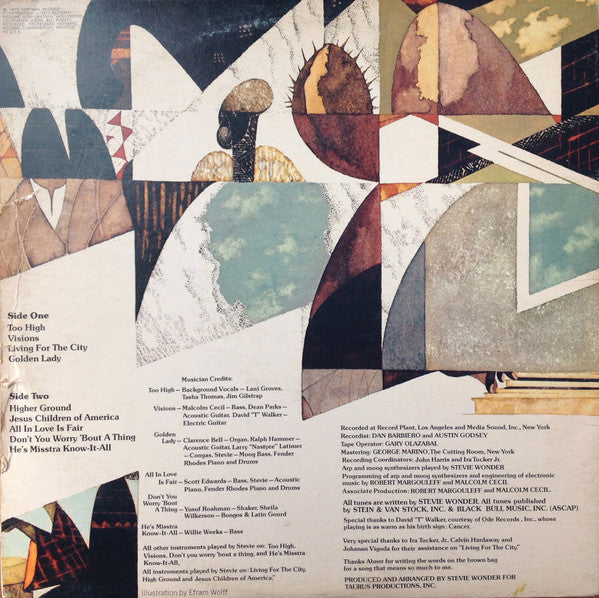 Stevie Wonder : Innervisions (LP, Album, Hol)