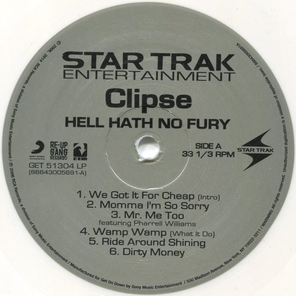 Clipse : Hell Hath No Fury (LP, Album, Ltd, RE, Whi)