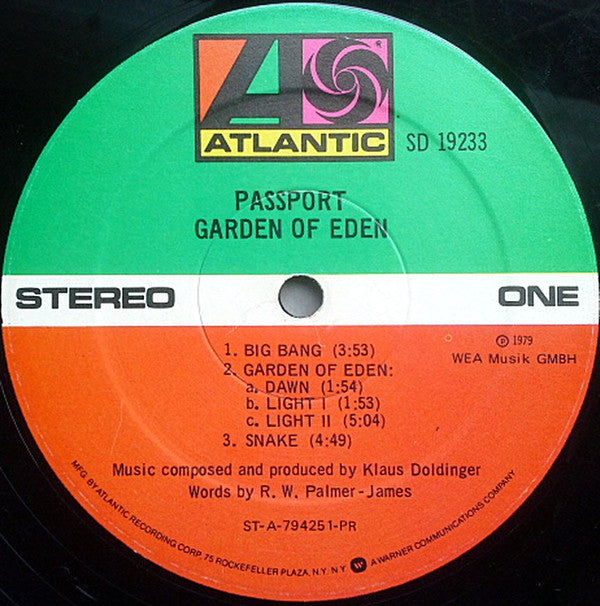 Passport (2) : Garden Of Eden (LP, Album, PR)