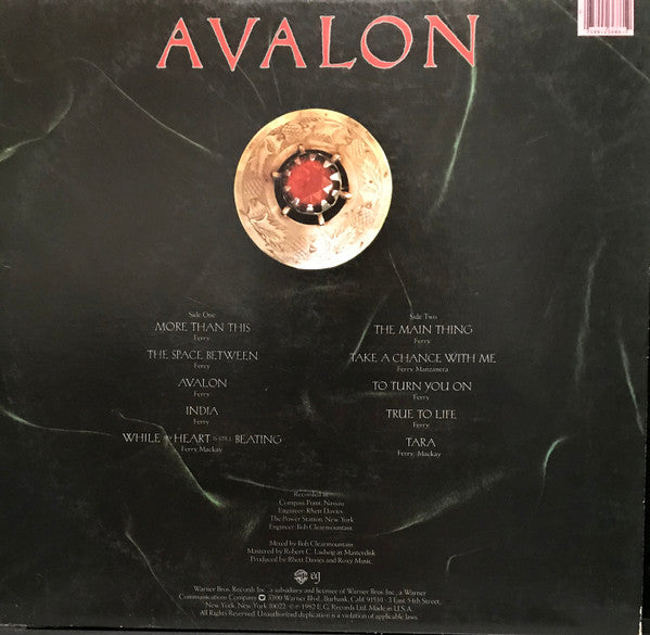 Roxy Music : Avalon (LP, Album, RP, Win)