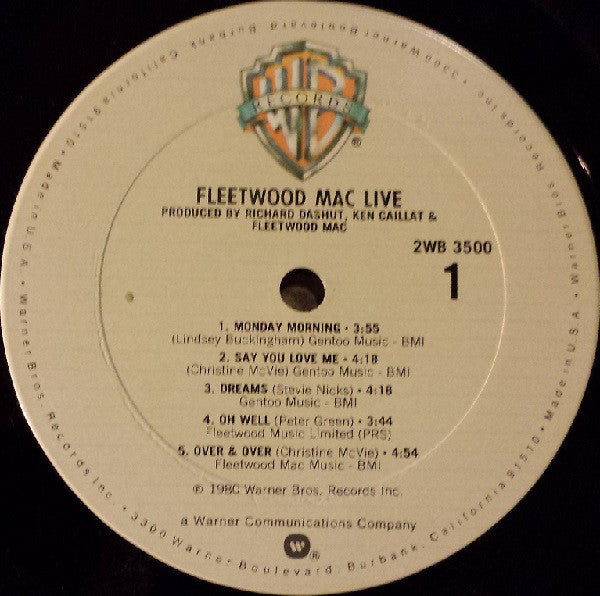 Fleetwood Mac : Fleetwood Mac Live (2xLP, Album, Club)