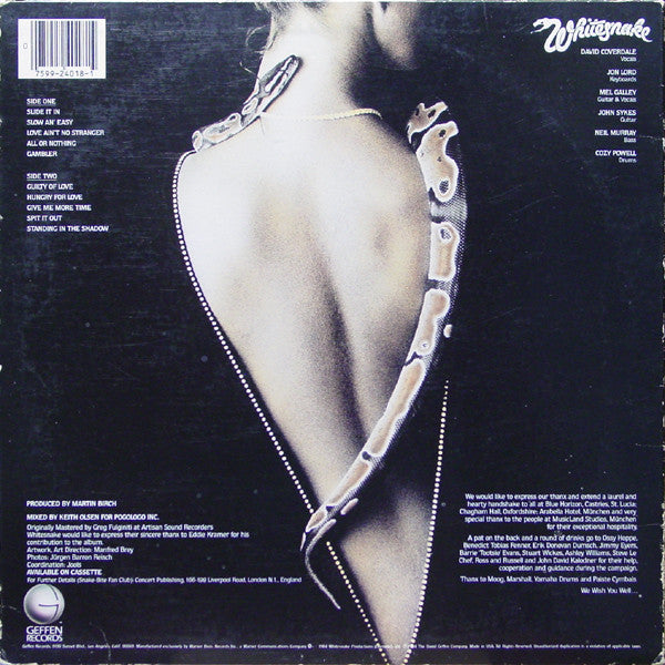 Whitesnake : Slide It In (LP, Album, Jac)