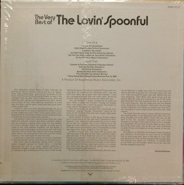The Lovin' Spoonful : The Very Best Of The Lovin' Spoonful (LP, Comp, RE, San)