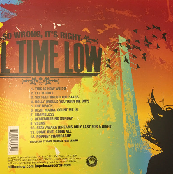 All Time Low : So Wrong, It's Right (LP, Album, Ltd, Blu)