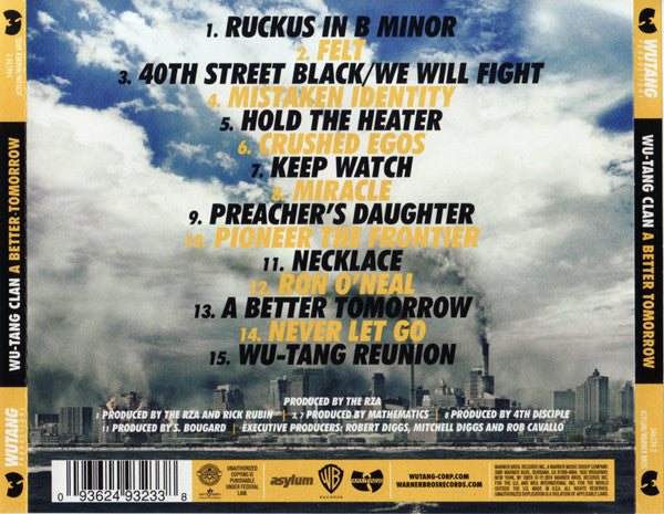 Wu-Tang Clan : A Better Tomorrow (CD, Album)