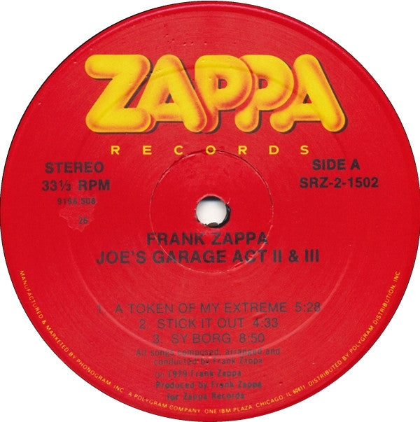 Frank Zappa : Joe's Garage Acts II & III (2xLP, Album, Com)