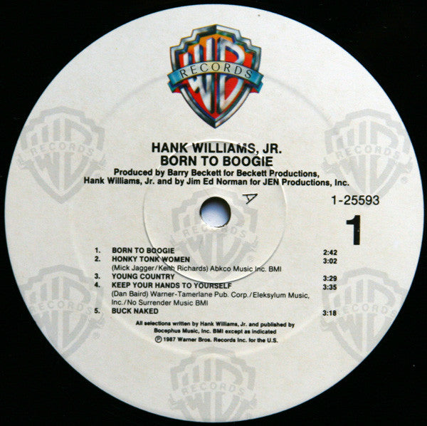 Hank Williams Jr. : Born To Boogie (LP, Album, All)