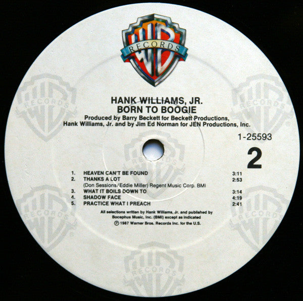 Hank Williams Jr. : Born To Boogie (LP, Album, All)