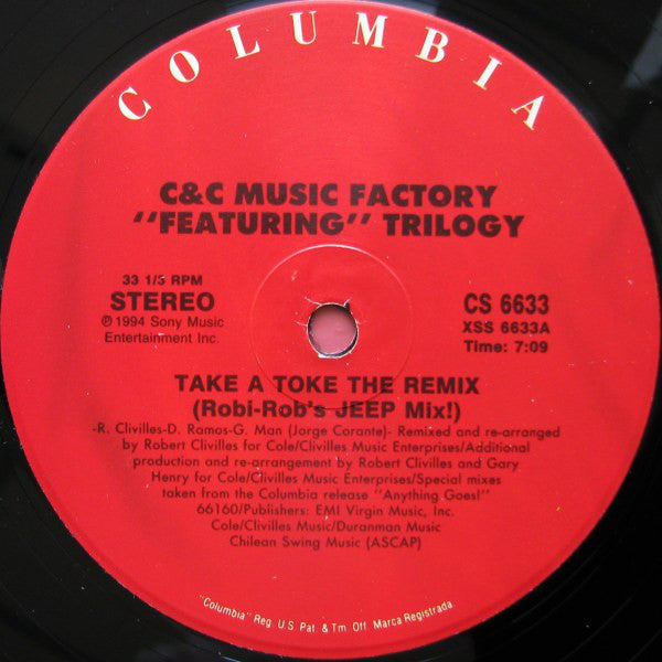 C&C Music Factory* : Take A Toke (The Remix) (2x12", Maxi)
