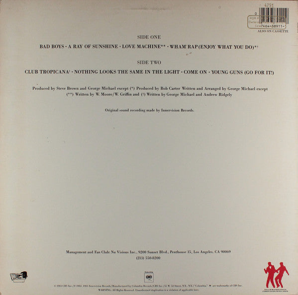 Wham! : Fantastic (LP, Album, Pit)