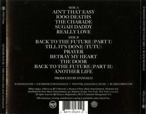 D'Angelo And The Vanguard (3) : Black Messiah (CD, Album)