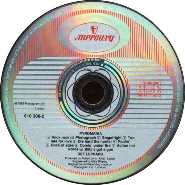 Def Leppard : Pyromania (CD, Album, RP)