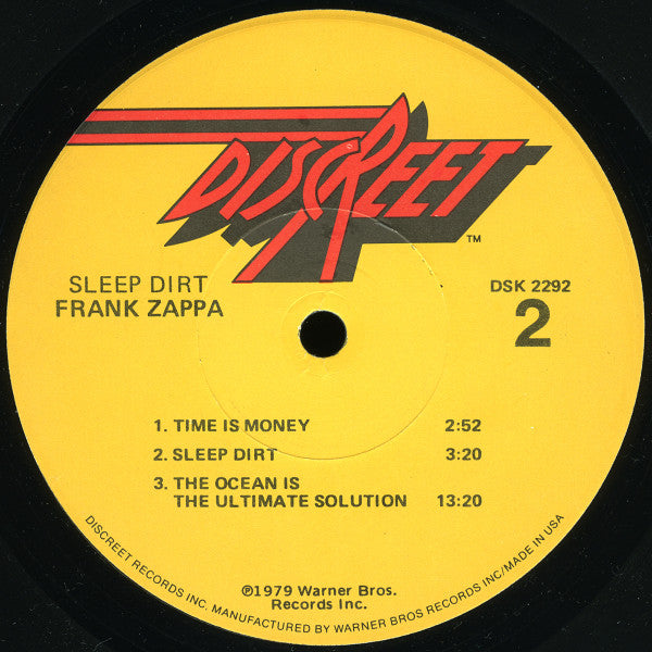 Frank Zappa : Sleep Dirt (LP, Album, Los)