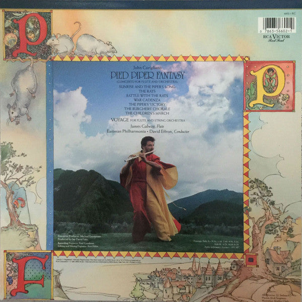 John Corigliano / James Galway, Eastman Philharmonia, David Effron : Pied Piper Fantasy (Concerto For Flute And Orchestra) (LP)