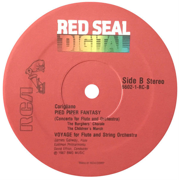 John Corigliano / James Galway, Eastman Philharmonia, David Effron : Pied Piper Fantasy (Concerto For Flute And Orchestra) (LP)